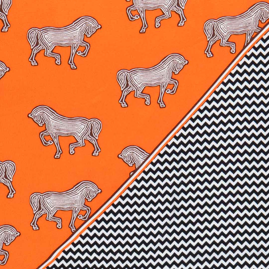 Urban Equestrian Manon - Stylized Equestrian Scarf in Tangerine