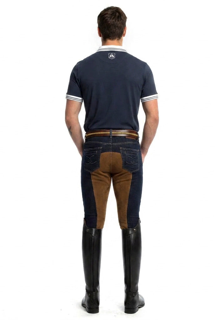 Goode Rider - MEN'S NEW Equestrian Jean - Full Seat with Cell Phone Pocket | 4-way stretch - Vintage Wash