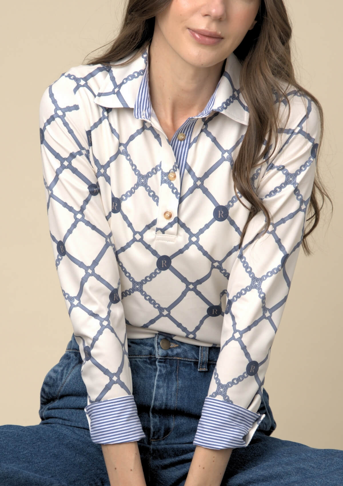 Rönner | Mulberry Polo-Shirt | Long Sleeve | Beltina Print