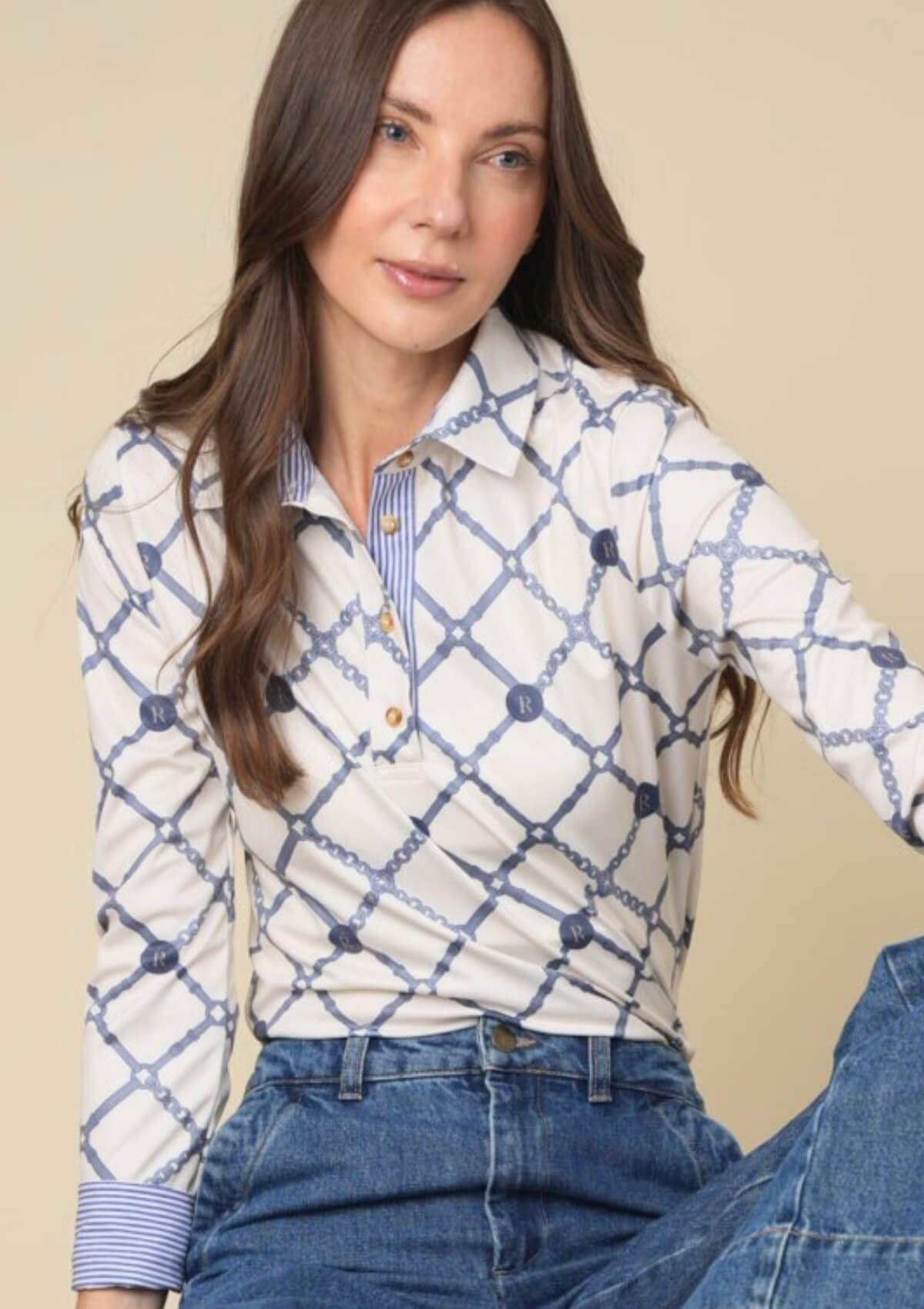 Rönner | Mulberry Polo-Shirt | Long Sleeve | Beltina Print