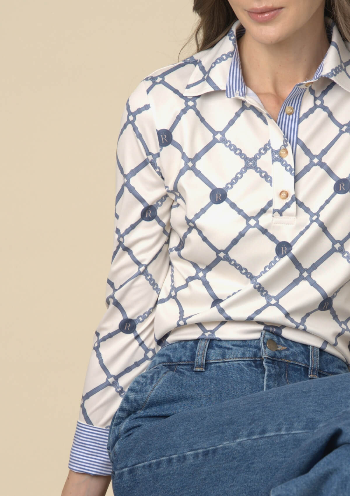 Rönner | Mulberry Polo-Shirt | Long Sleeve | Beltina Print