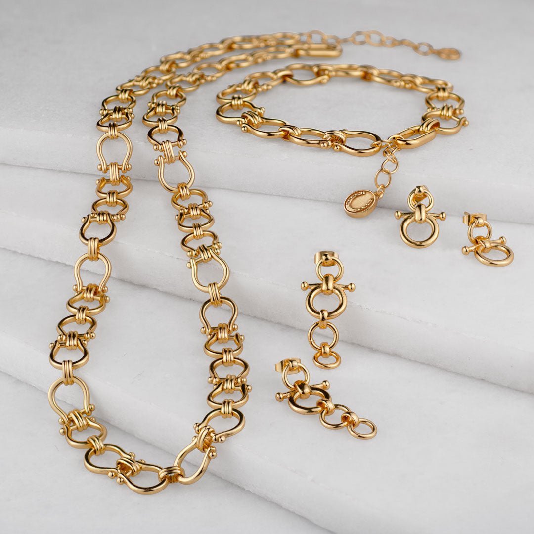 Urban Equestrian - Ocala - Single Horse Bit Equestrian Earring in Gold