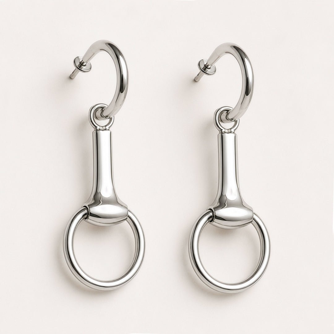 Urban Equestrian - Odeza - Equestrian Horse Bit Earring in Sterling Silver