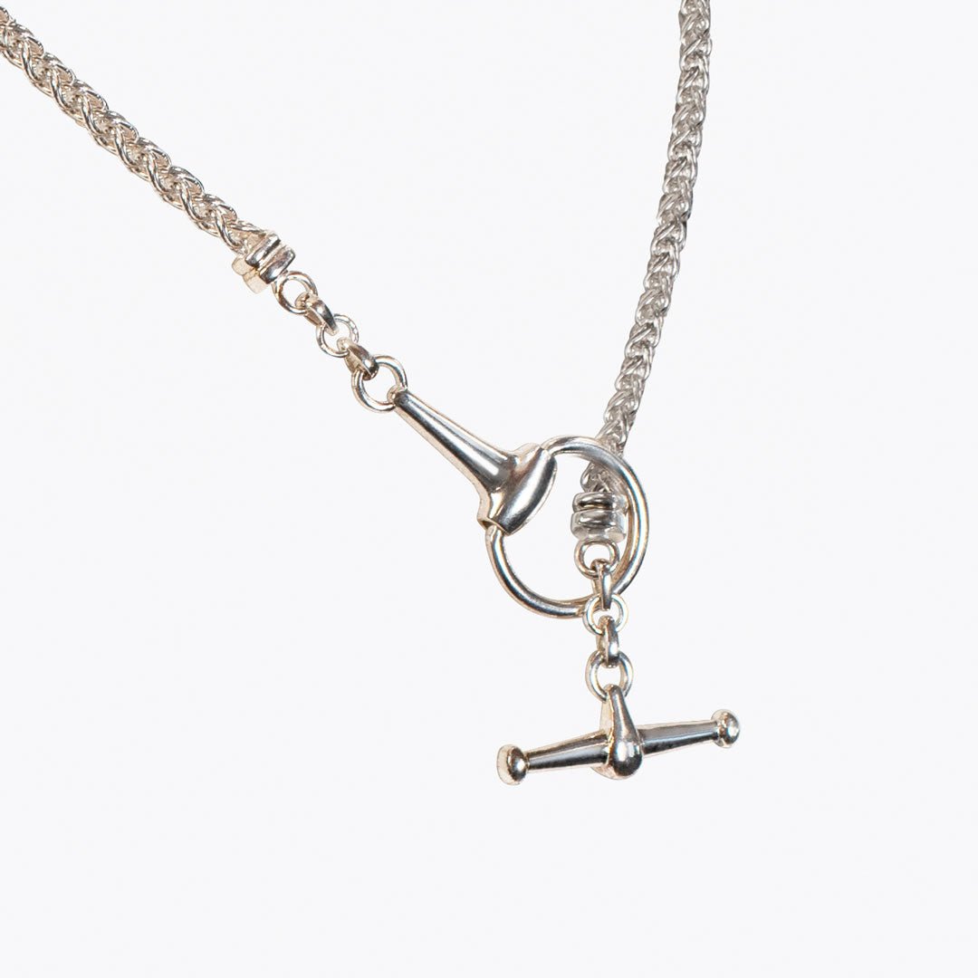 Urban Equestrian - Odeza - Horse Bit Toggle Equestrian Necklace in Silver