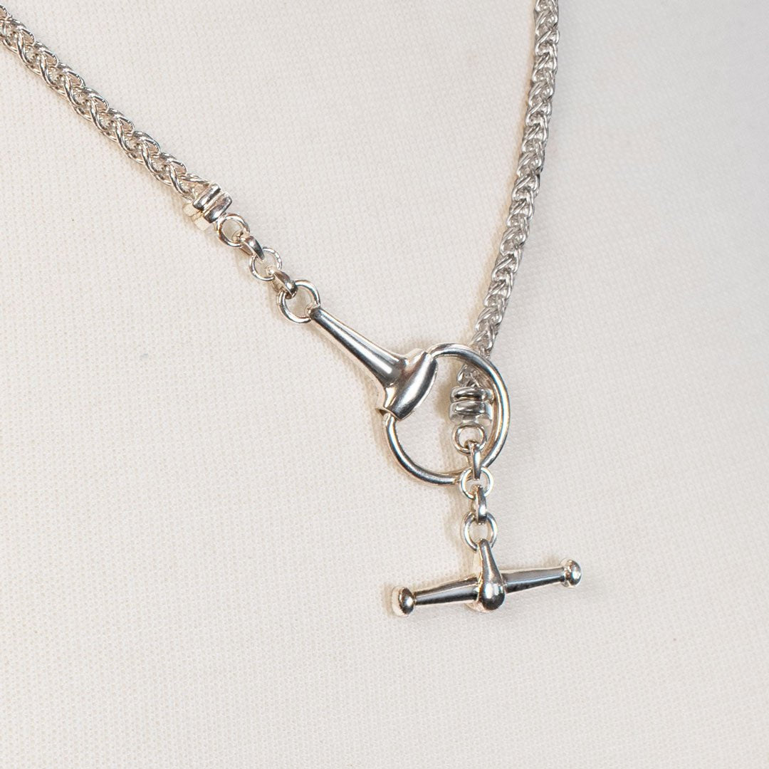Urban Equestrian - Odeza - Horse Bit Toggle Equestrian Necklace in Silver