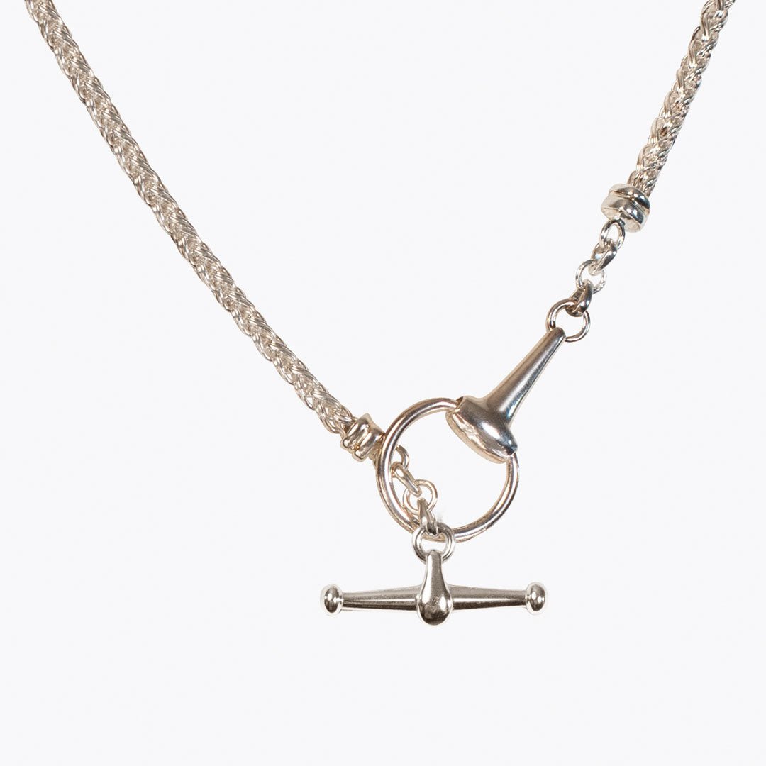 Urban Equestrian - Odeza - Horse Bit Toggle Equestrian Necklace in Silver