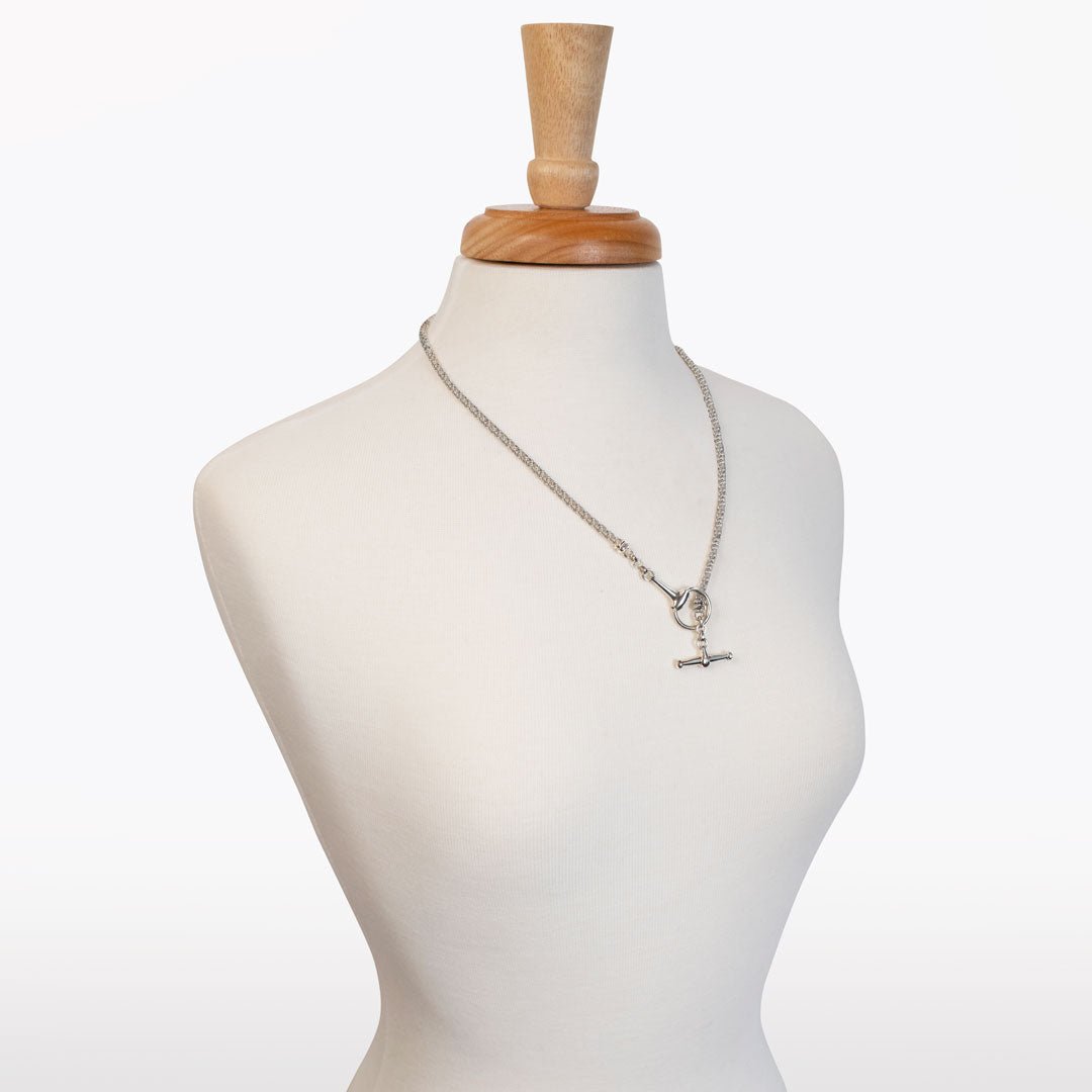 Urban Equestrian - Odeza - Horse Bit Toggle Equestrian Necklace in Silver