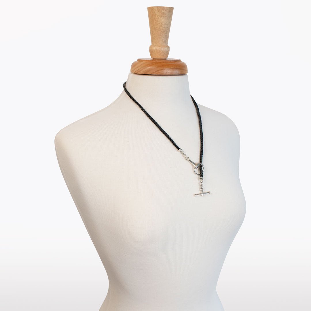 Urban Equestrian - Odeza - Horse Bit Toggle Equestrian Necklace Black and Silver