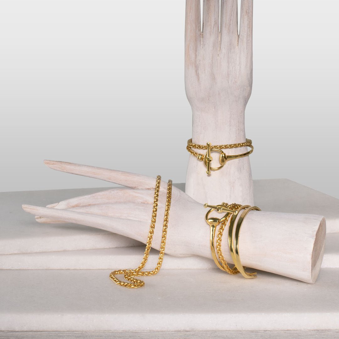 Urban Equestrian - Odeza - Wrap Around Horse Bit Bracelet in Gold