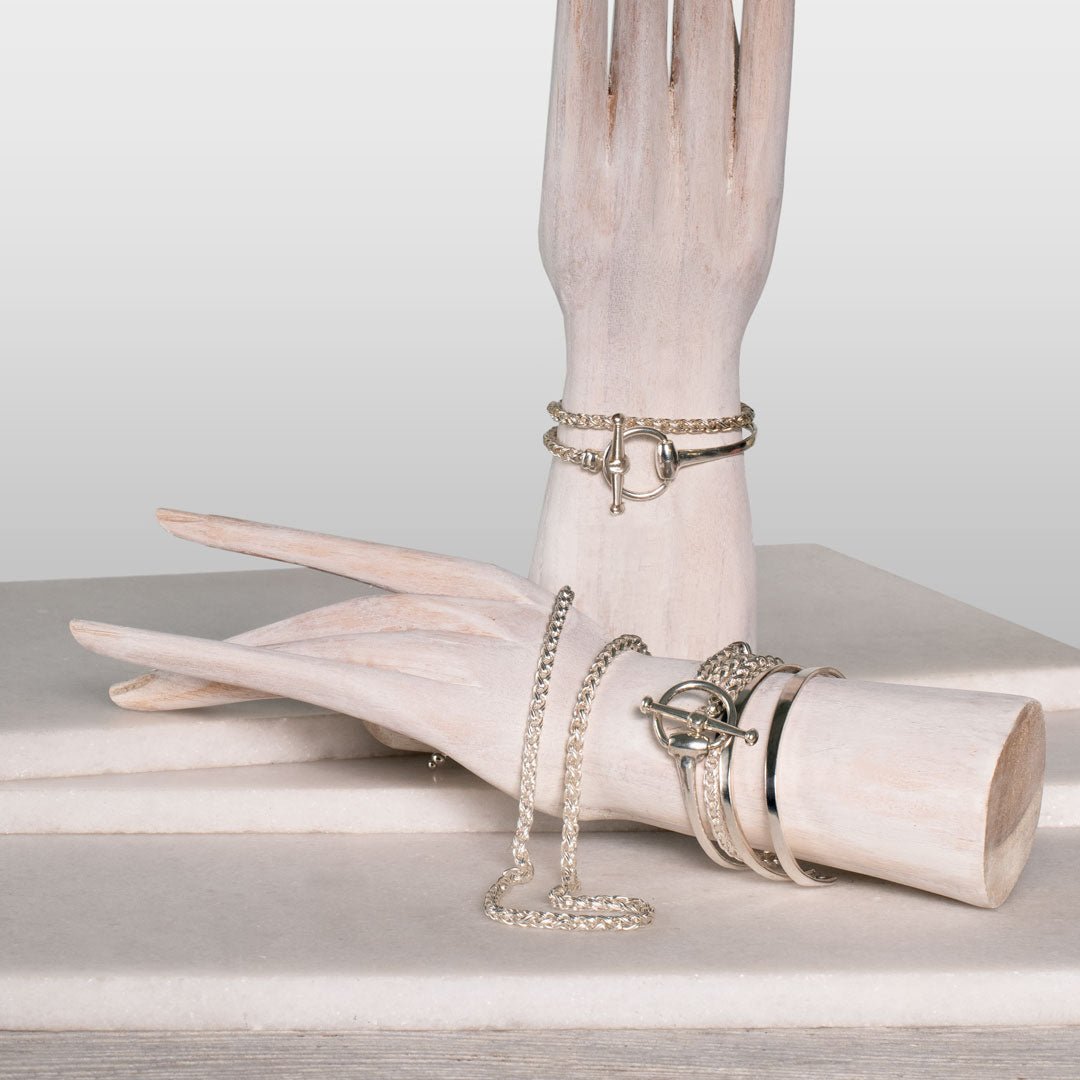 Urban Equestrian - Odeza - Wrap Around Horse Bit Bracelet in Silver