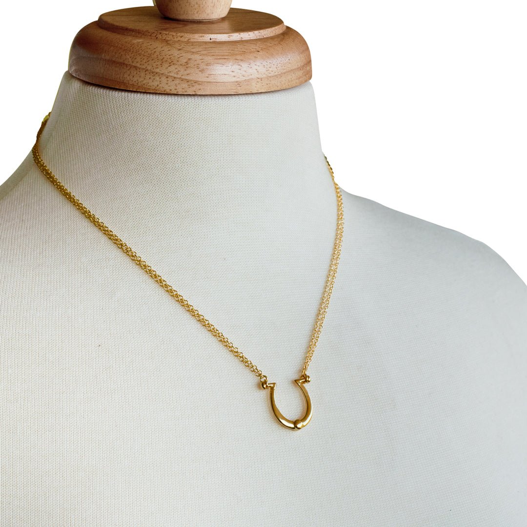 Urban Equestrian - Omega - Equestrian Horseshoe Necklace in Gold