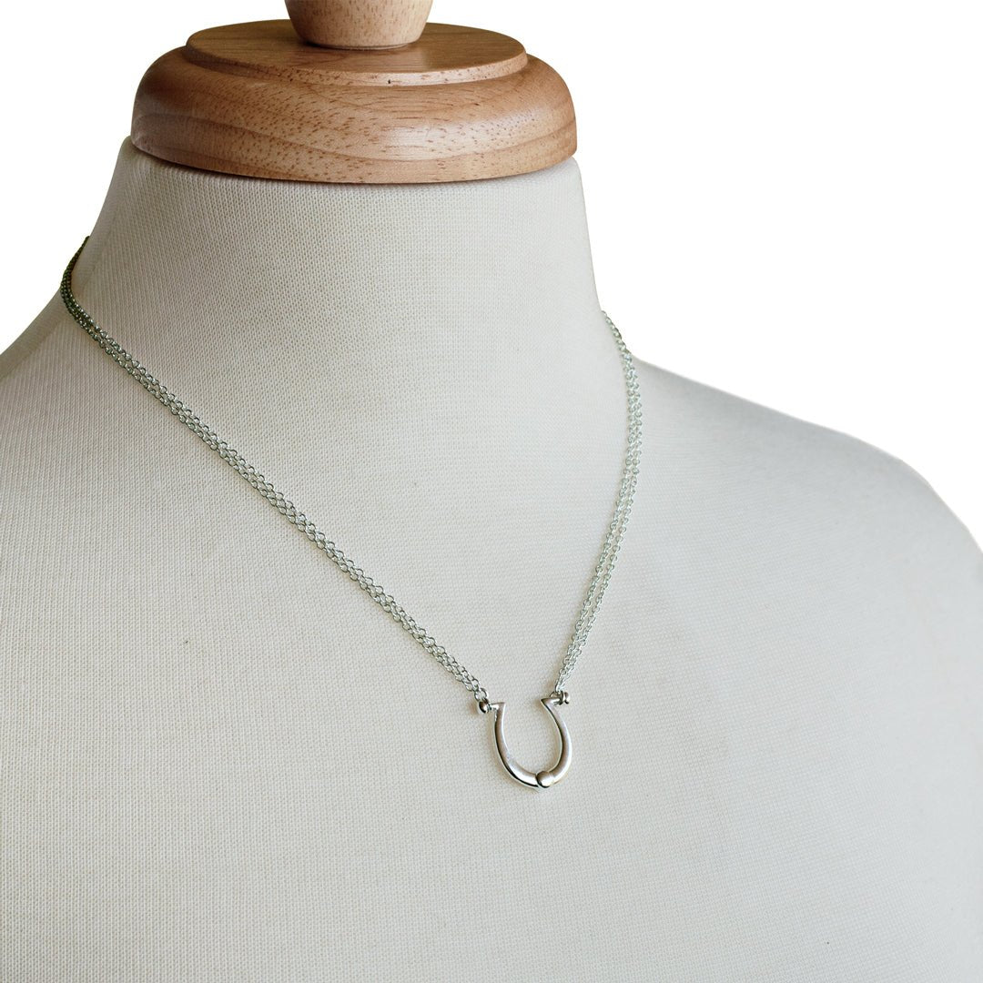 Urban Equestrian - Omega - Equestrian Horseshoe Necklace in Silver