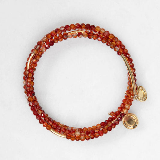 Urban Equestrian - Prism - Carnelian Horseshoe Coin Equestrian Bracelet
