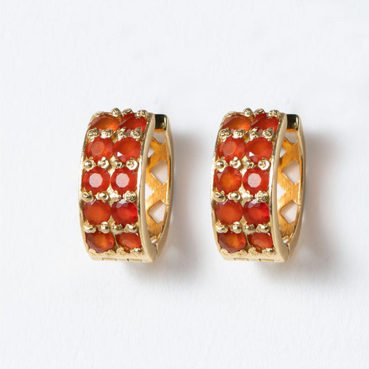 Urban Equestrian - Prism - Carnelian Pave Horseshoe Earring