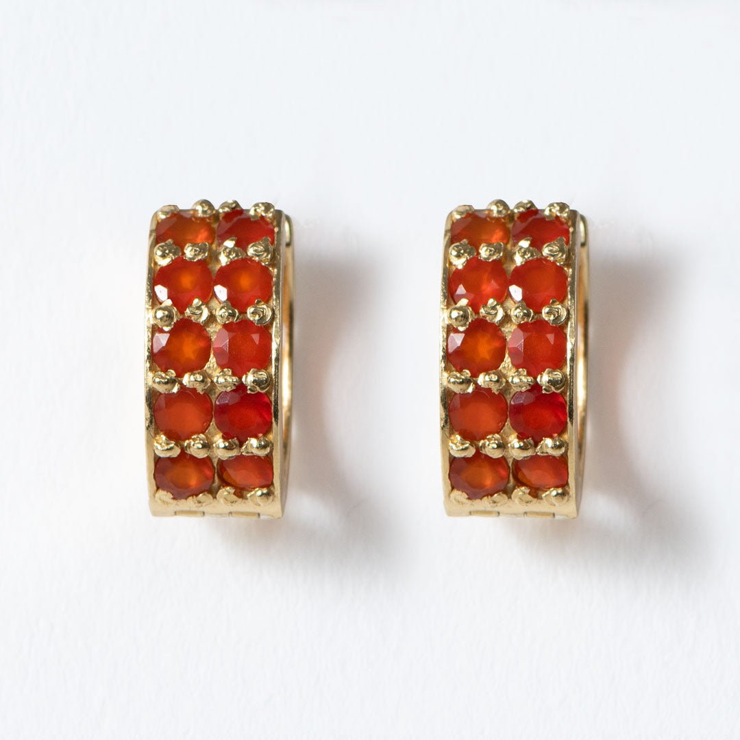 Urban Equestrian - Prism - Carnelian Pave Horseshoe Earring