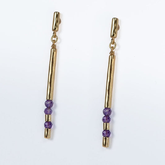 Urban Equestrian - Prism - Linea Amethyst Equestrian Earring