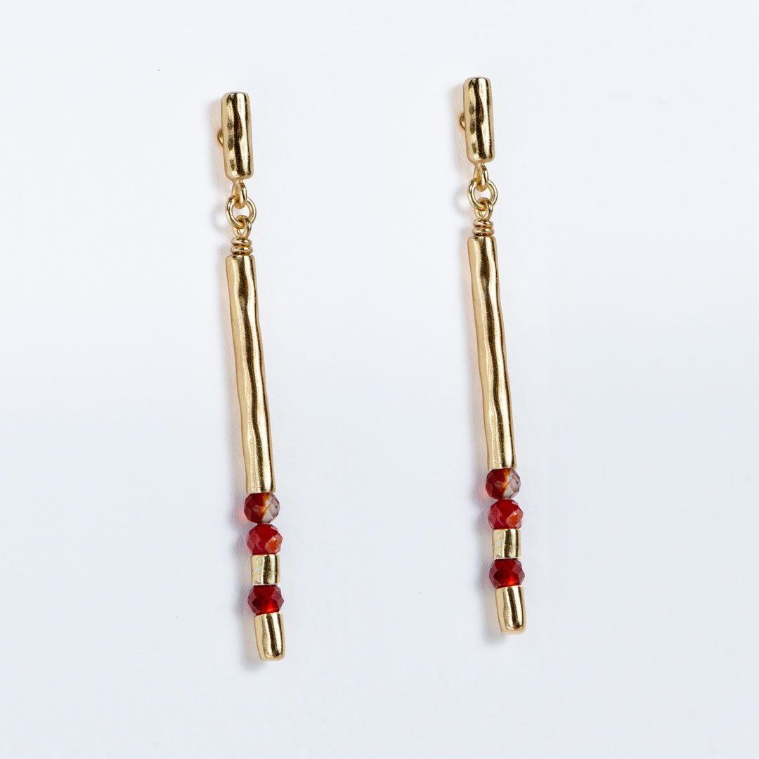 Urban Equestrian - Prism - Linea Carnelian Equestrian Earring