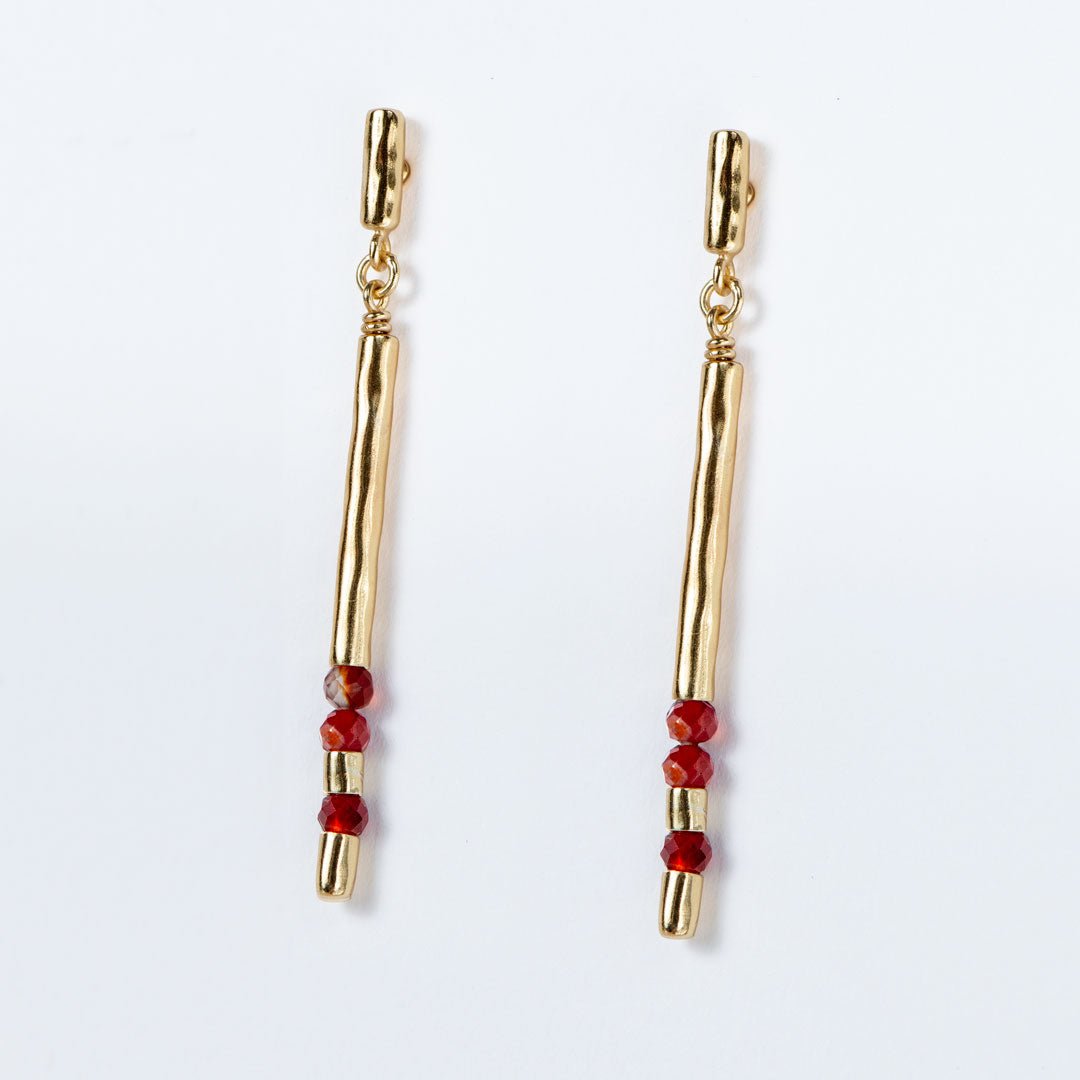 Urban Equestrian - Prism - Linea Carnelian Equestrian Earring
