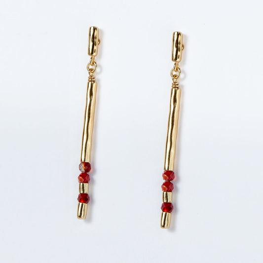 Urban Equestrian - Prism - Linea Carnelian Equestrian Earring