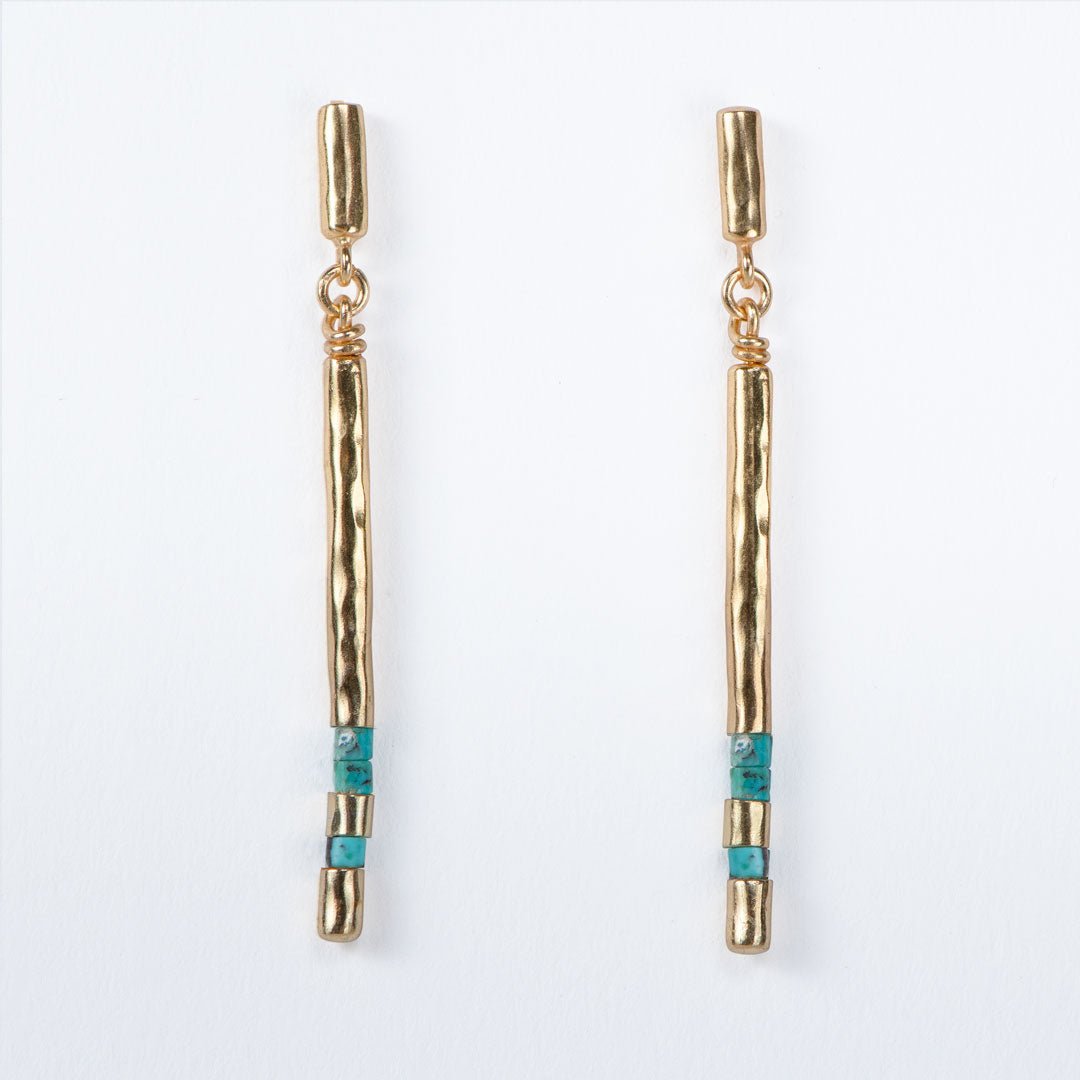 Urban Equestrian - Prism - Linea Turquoise Equestrian Earring