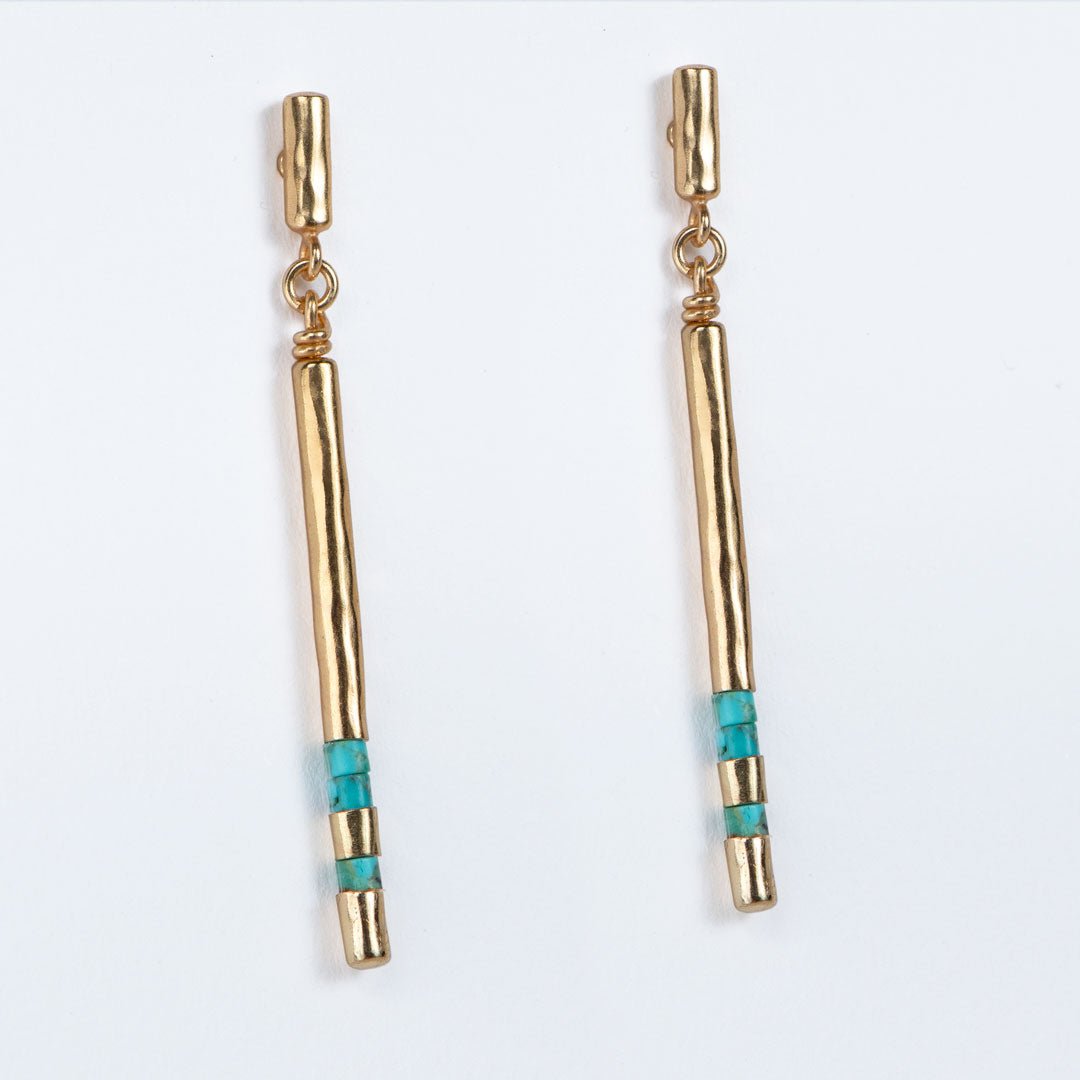 Urban Equestrian - Prism - Linea Turquoise Equestrian Earring
