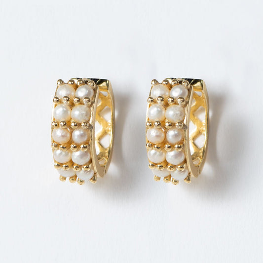 Urban Equestrian - Prism - Pearl Pave Horseshoe Earring