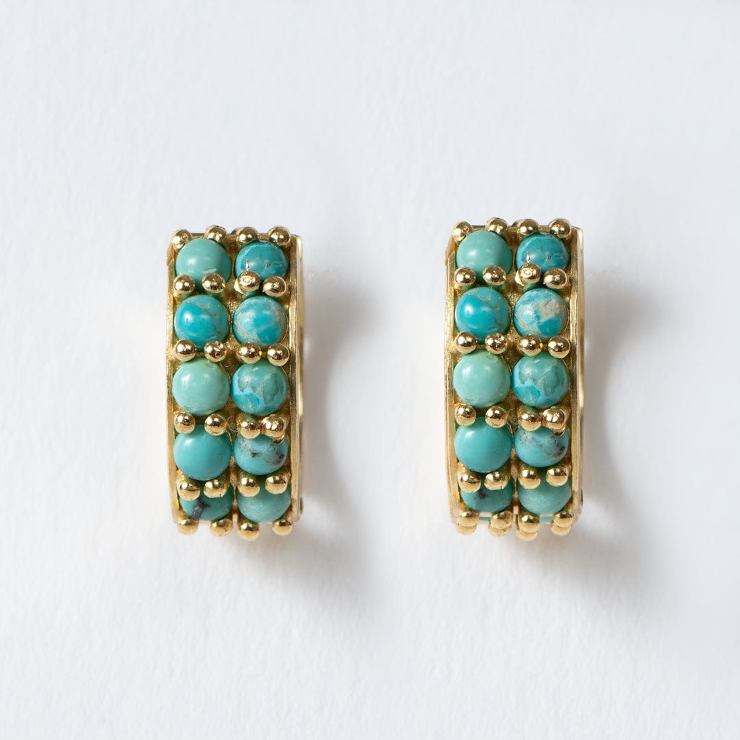 Urban Equestrian - Prism - Turquoise Pave Horseshoe Earring