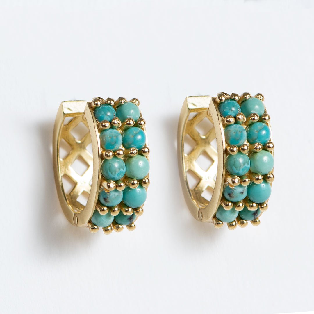 Urban Equestrian - Prism - Turquoise Pave Horseshoe Earring