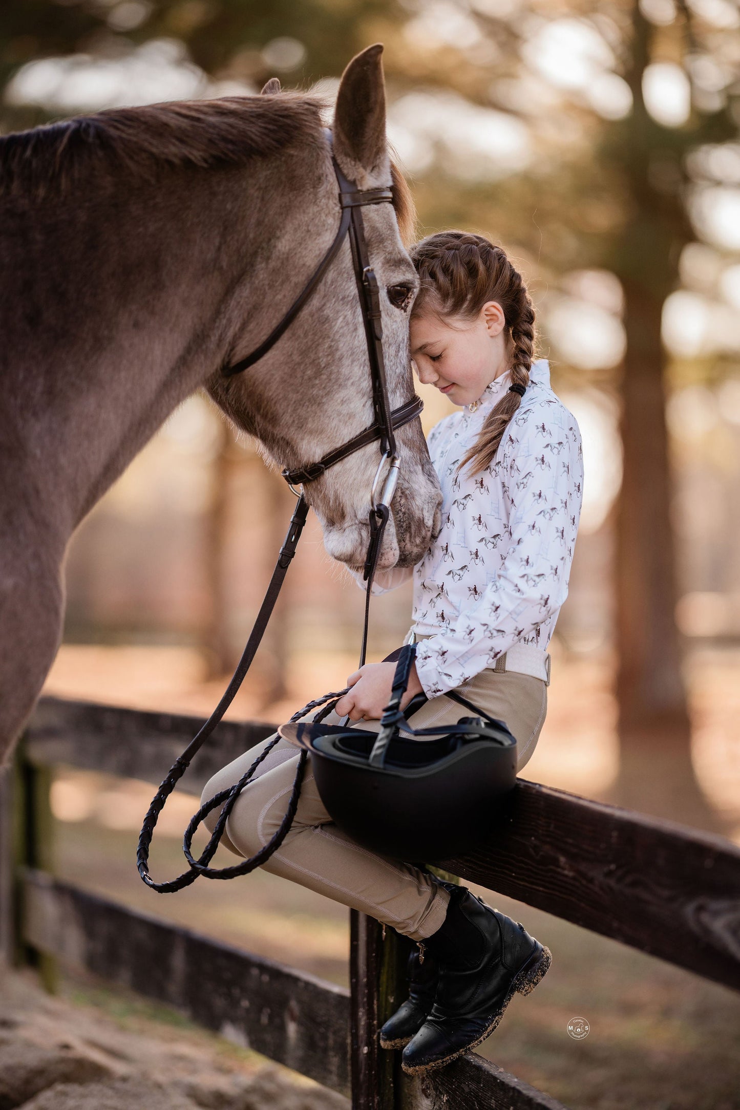 The Proper Fox - Youth Grey Horse Sun Shirt