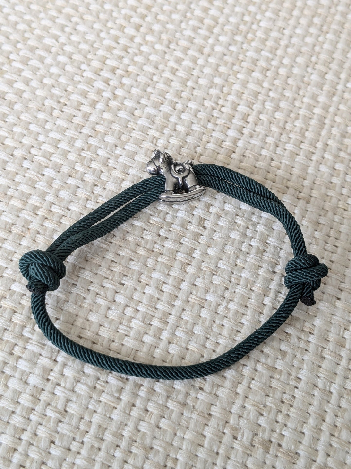The Proper Fox - Hunter Green Pony Charm Bracelet