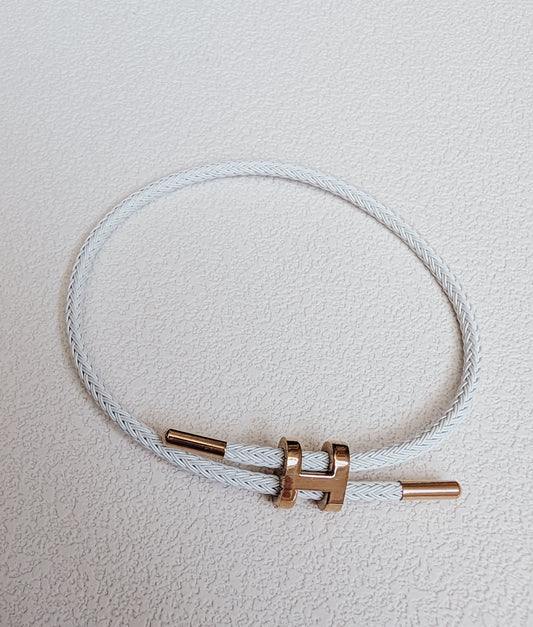 The Proper Fox - White H Bracelet