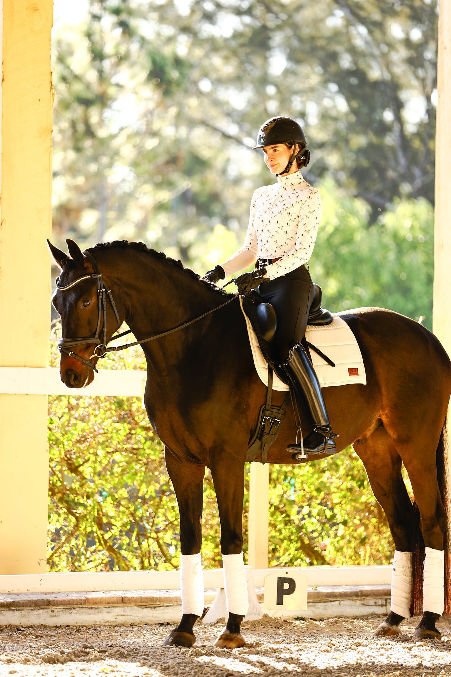 The Proper Fox - Ladies Grey Horse Sun Shirt