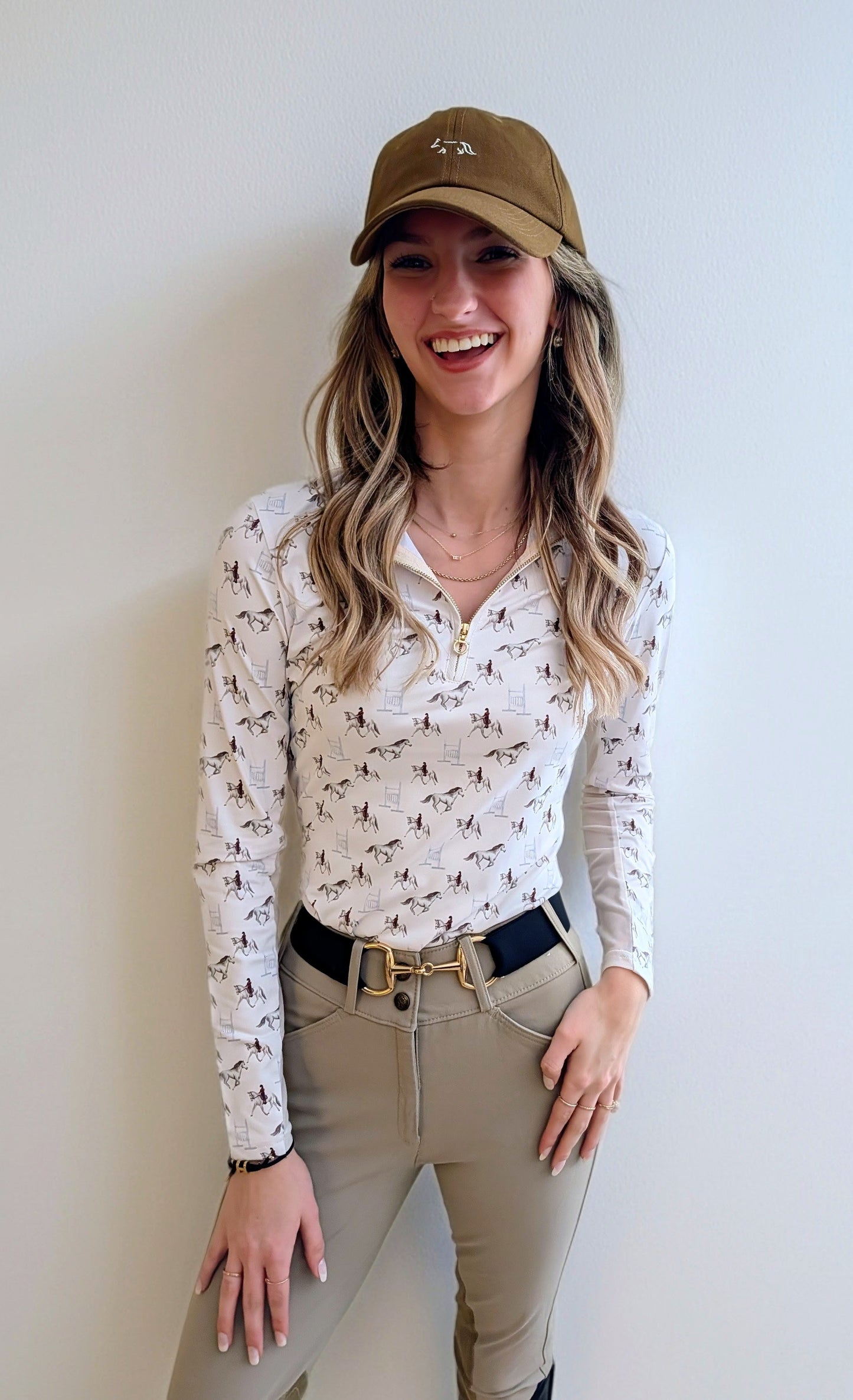 The Proper Fox - Ladies Grey Horse Sun Shirt