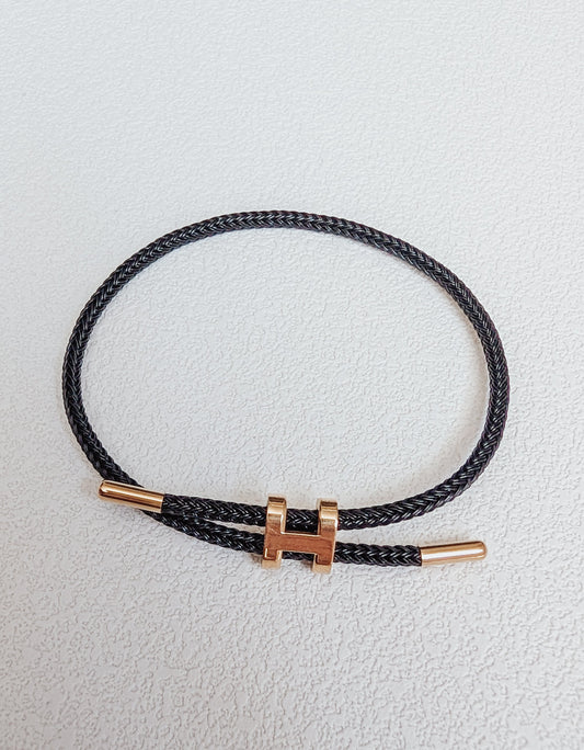 The Proper Fox - Black H Bracelet