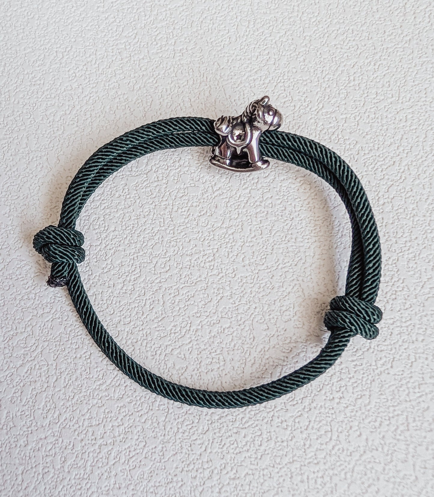 The Proper Fox - Hunter Green Pony Charm Bracelet