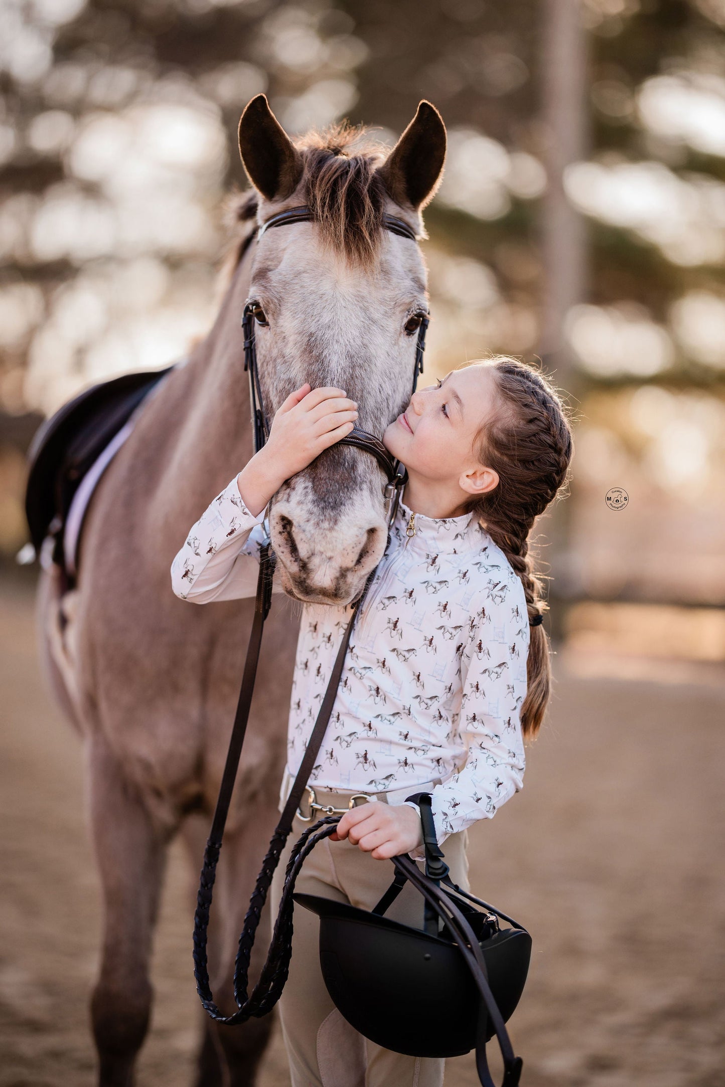 The Proper Fox - Youth Grey Horse Sun Shirt