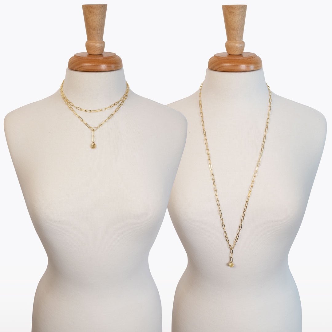 Urban Equestrian - Roxy - Paperclip Chain w/ Horseshoe Coin - Large Link in Gold