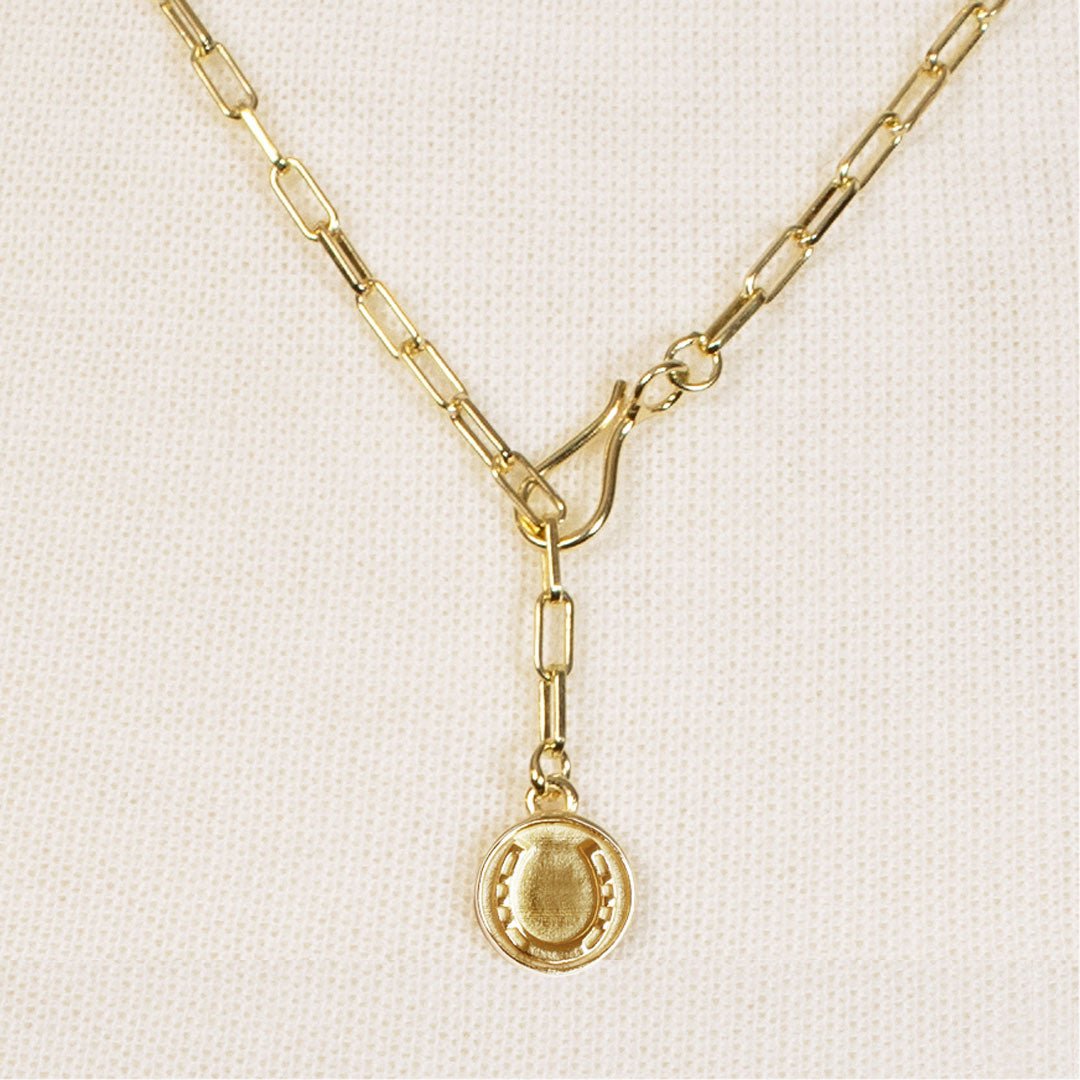Urban Equestrian - Roxy - Paperclip Chain w/ Horseshoe Coin - Petite Link in Gold