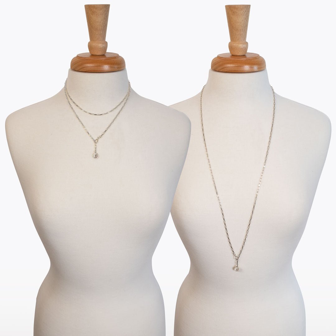 Urban Equestrian - Roxy - Paperclip Chain w/ Horseshoe Coin - Petite Link in Silver