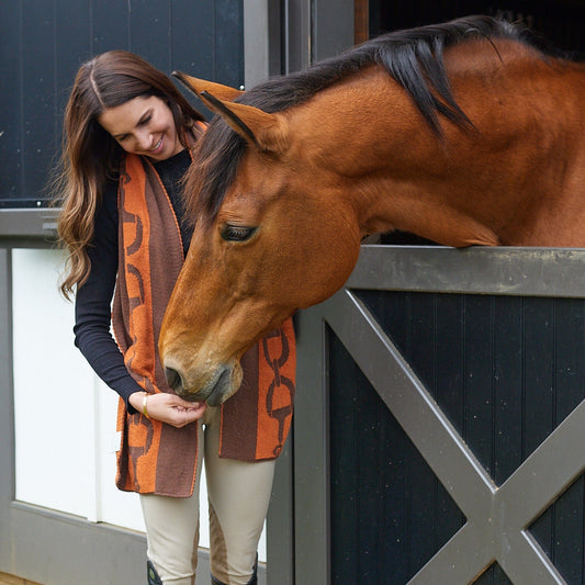 In2Green - Reversible Sustainable Knit Scarf - Snaffle Bit Striped