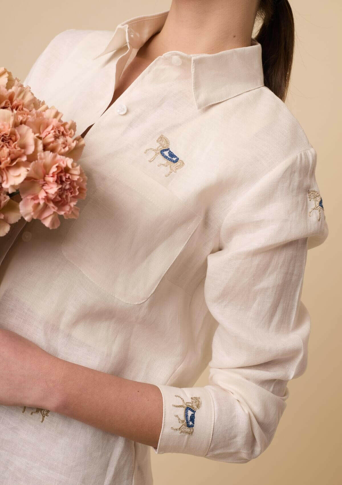 Rönner | Sundown Linen Shirt | Long Sleeve | Embroidered