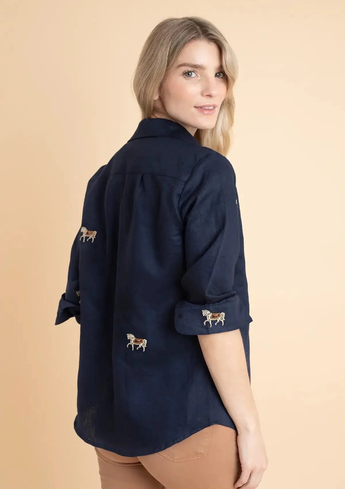 Rönner | Sundown Linen Shirt | Long Sleeve | Embroidered