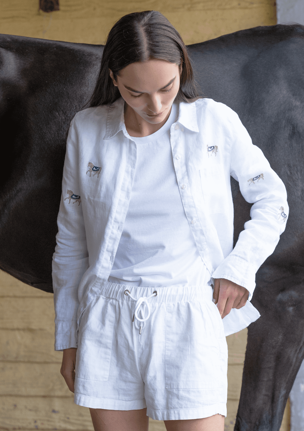 Rönner | Sundown Linen Shirt | Long Sleeve | Embroidered