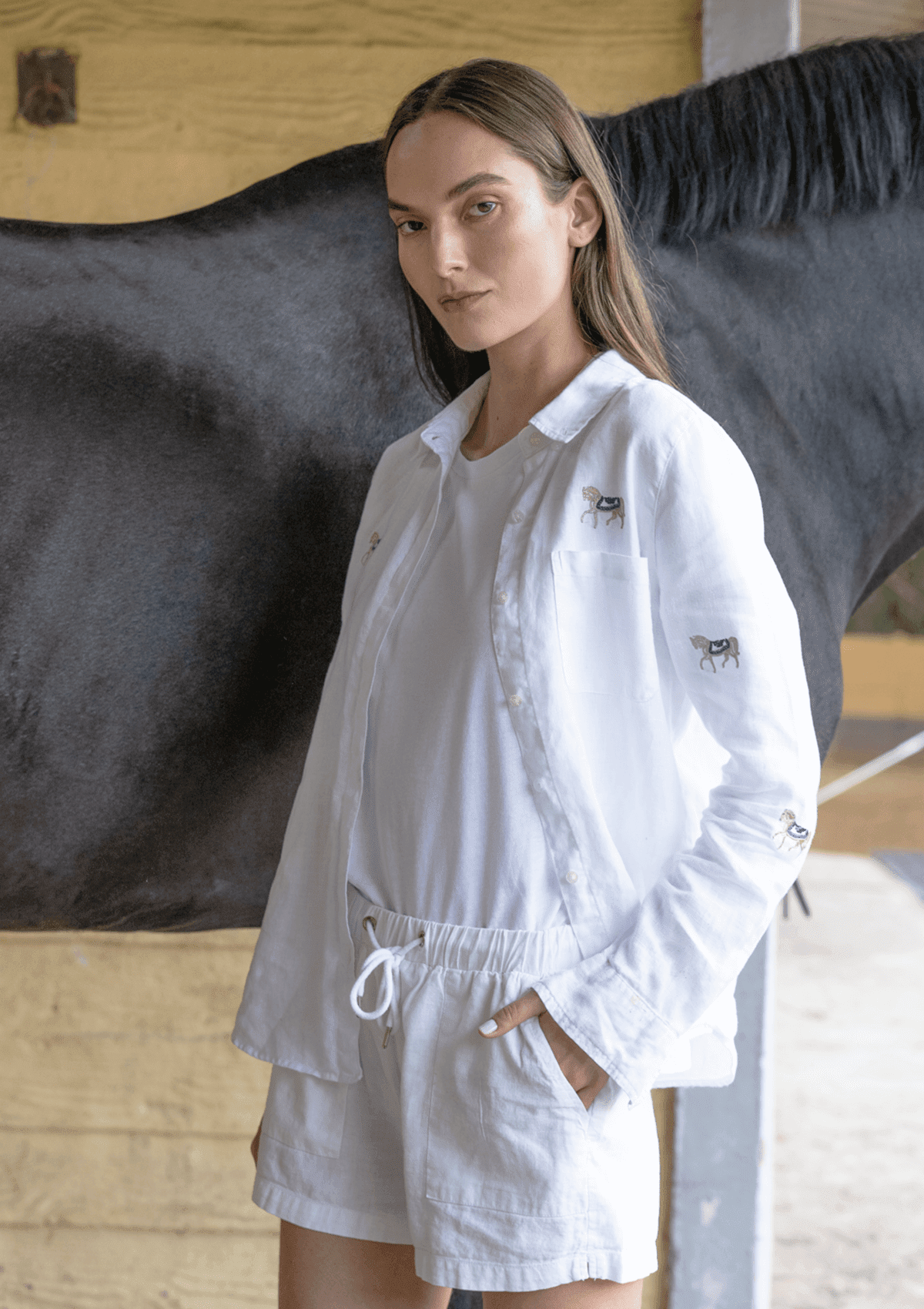 Rönner | Sundown Linen Shirt | Long Sleeve | Embroidered