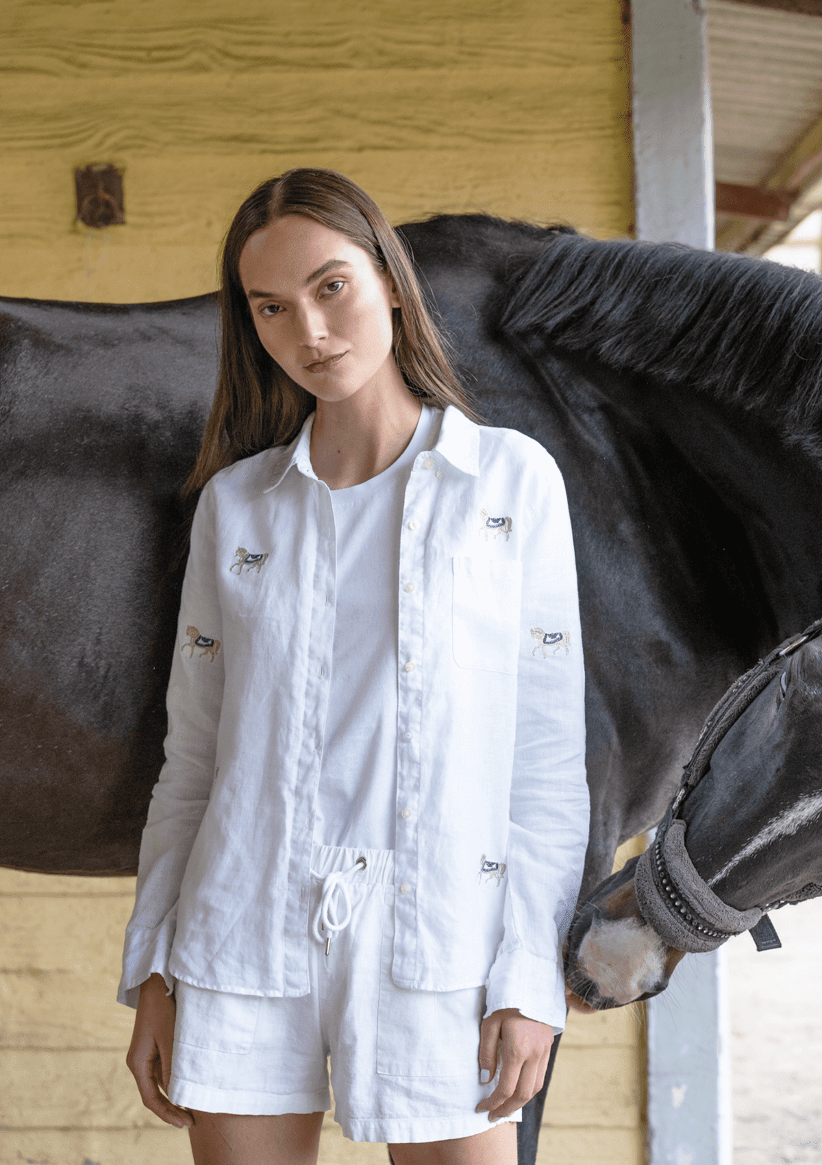 Rönner | Sundown Linen Shirt | Long Sleeve | Embroidered