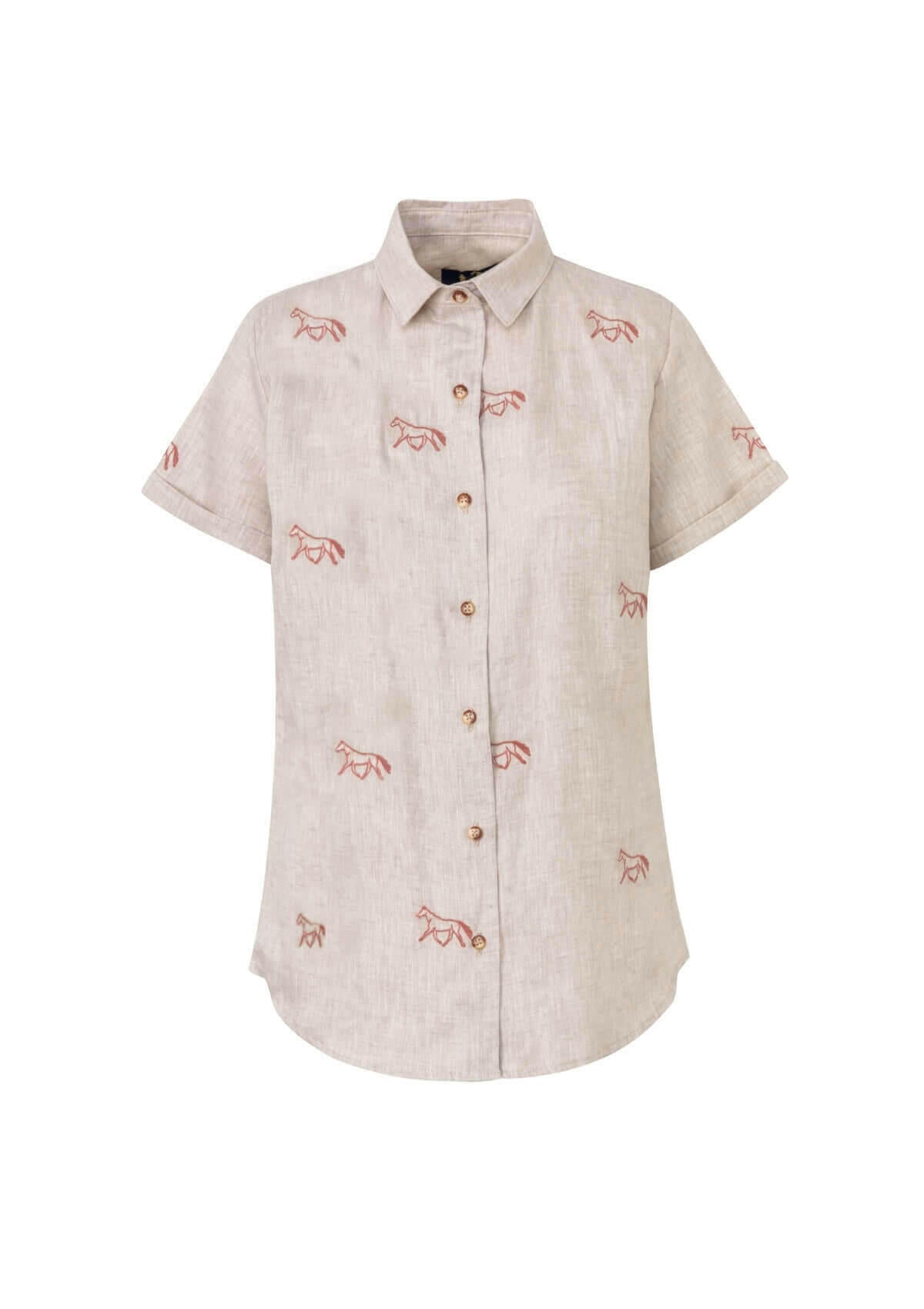 Rönner | Sundown Linen Shirt | Short Sleeve | Embroidered
