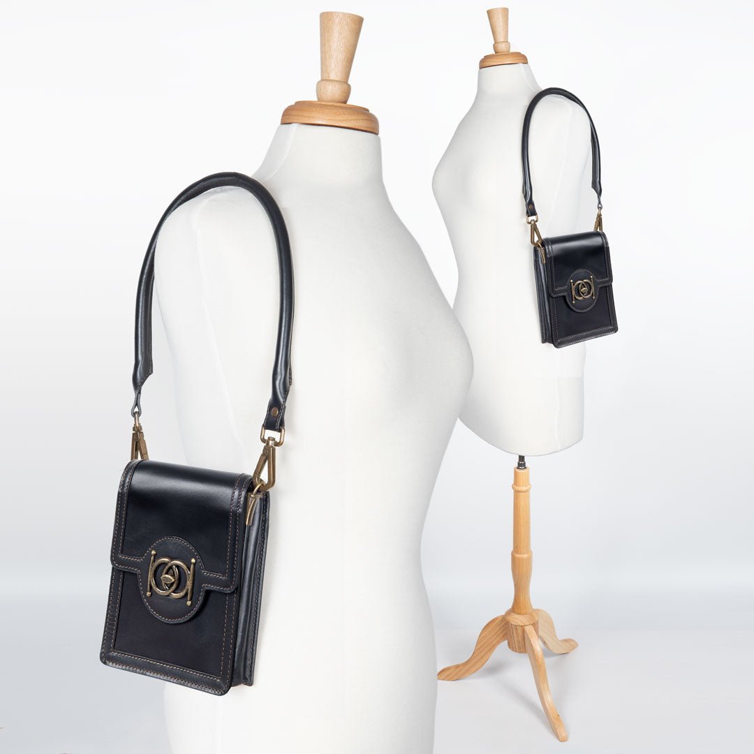 Urban Equestrian Talisman - Horse Bit Lock Phone Bag in Black