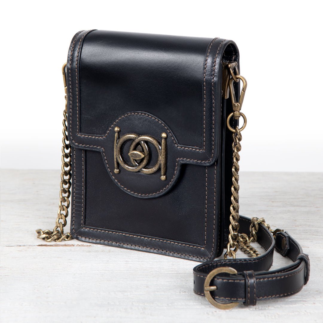 Urban Equestrian Talisman - Horse Bit Lock Phone Bag in Black