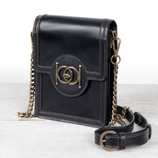 Urban Equestrian Talisman - Horse Bit Lock Phone Bag in Black