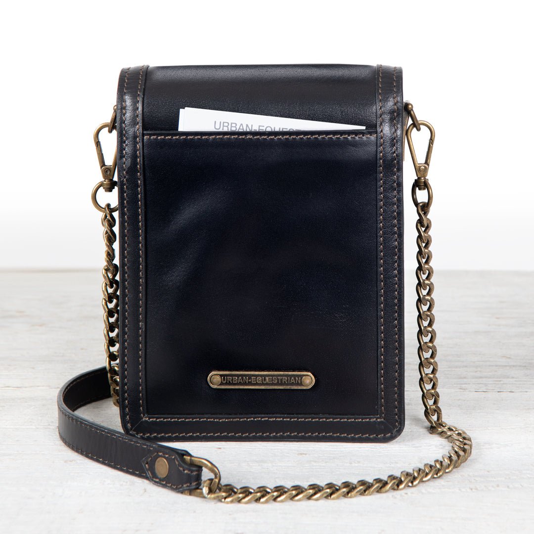Urban Equestrian Talisman - Horse Bit Lock Phone Bag in Black